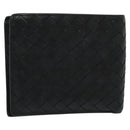 BOTTEGA VENETA INTRECCIATO Bifold Wallet Leather Black Auth 117281-13