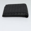 BOTTEGA VENETA INTRECCIATO Bifold Wallet Leather Black Auth 117281-6