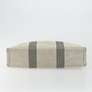HERMES New Fourre Tout MM Hand Bag Canvas Gray Silver Auth 117285-15