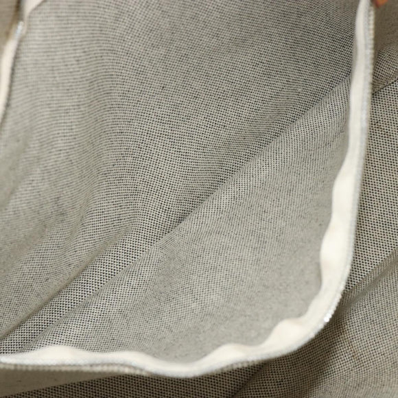 HERMES New Fourre Tout MM Hand Bag Canvas Gray Silver Auth 117285