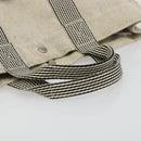 HERMES New Fourre Tout MM Hand Bag Canvas Gray Silver Auth 117285-5