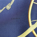 HERMES Carre 90 Scarf ""SPRINGS""  Silk Navy White Auth 117294-15