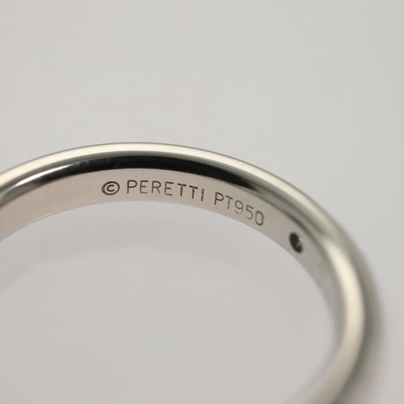 TIFFANY&Co. 1P Diamond Ring Platinum PT950 #7.5(JP Size) Auth 117298AM