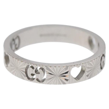 GUCCI Heart Ring K18 Silver Gold (750) 4.4g (18K) Silver Auth 117299AM - 0