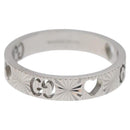 GUCCI Heart Ring K18 Silver Gold (750) 4.4g (18K) Silver Auth 117299SAM-2