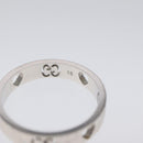 GUCCI Heart Ring K18 Silver Gold (750) 4.4g (18K) Silver Auth 117299AM-7
