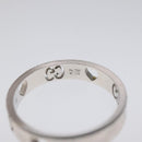GUCCI Heart Ring K18 Silver Gold (750) 4.4g (18K) Silver Auth 117299AM-9