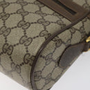 GUCCI GG Supreme Web Sherry Line Bag PVC Beige Red 119 02 004 Auth 117304-9