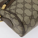 GUCCI GG Supreme Web Sherry Line Bag PVC Beige Red 119 02 004 Auth 117304-14