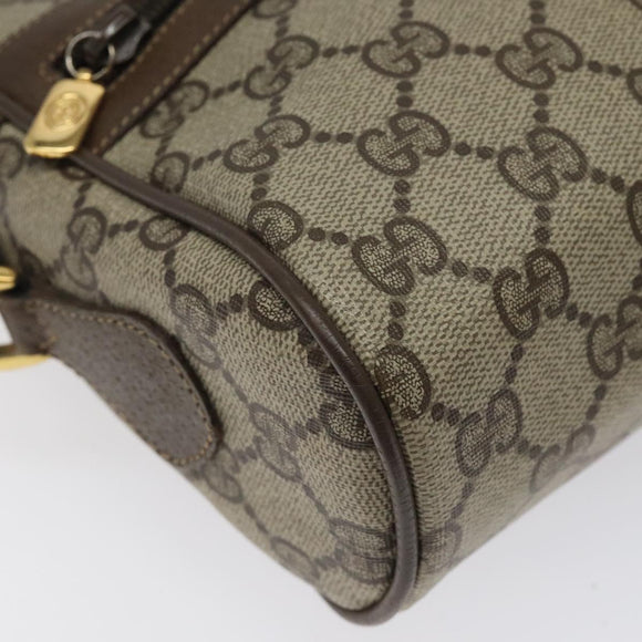 GUCCI GG Supreme Web Sherry Line Bag PVC Beige Red 119 02 004 Auth 117304