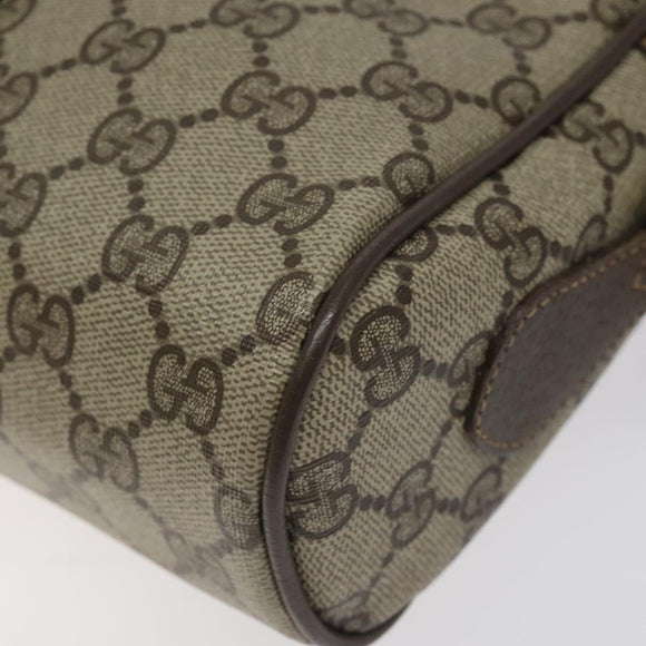 GUCCI GG Supreme Web Sherry Line Bag PVC Beige Red 119 02 004 Auth 117304