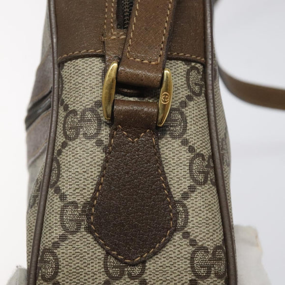 GUCCI GG Supreme Web Sherry Line Bag PVC Beige Red 119 02 004 Auth 117304