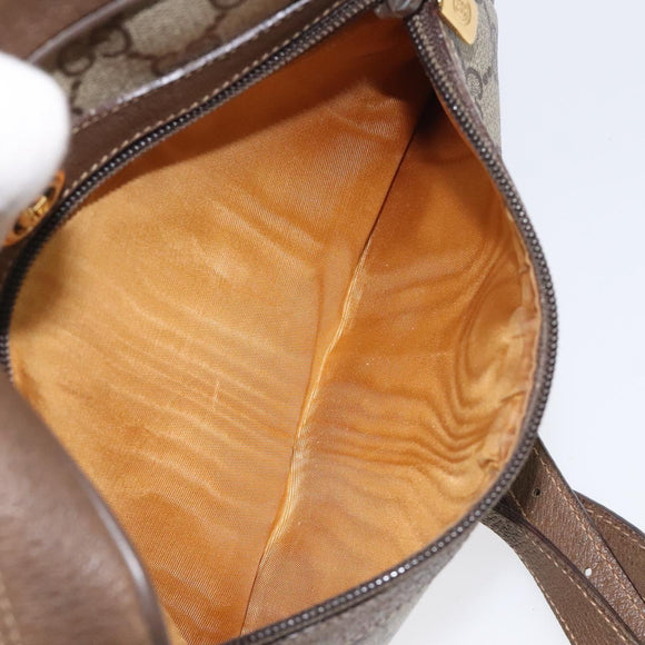 GUCCI GG Supreme Web Sherry Line Bag PVC Beige Red 119 02 004 Auth 117304