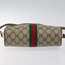 GUCCI GG Supreme Web Sherry Line Bag PVC Beige Red 119 02 004 Auth 117304-5