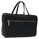 Christian Dior Trotter Canvas Hand Bag Black Silver Auth 117320M-1