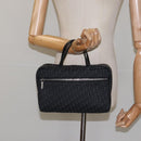 Christian Dior Trotter Canvas Hand Bag Black Silver Auth 117320M-24