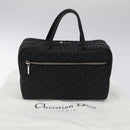 Christian Dior Trotter Canvas Hand Bag Black Silver Auth 117320M-12