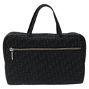 Christian Dior Trotter Canvas Hand Bag Black Silver Auth 117320M-13