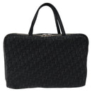 Christian Dior Trotter Canvas Hand Bag Black Silver Auth 117320M-2