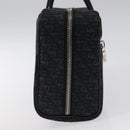 Christian Dior Trotter Canvas Hand Bag Black Silver Auth 117320M-4
