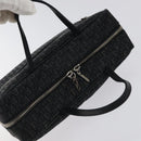Christian Dior Trotter Canvas Hand Bag Black Silver Auth 117320M-6