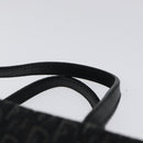 Christian Dior Trotter Canvas Hand Bag Black Silver Auth 117320M-8