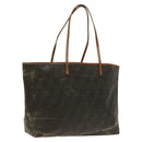 FENDI Zucca Canvas Tote Bag Coated Canvas Brown Khaki Auth 117322-1