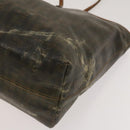 FENDI Zucca Canvas Tote Bag Coated Canvas Brown Khaki Auth 117322-9