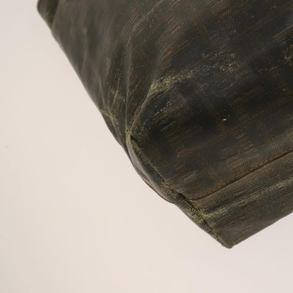 FENDI Zucca Canvas Tote Bag Coated Canvas Brown Khaki Auth 117322