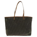 FENDI Zucca Canvas Tote Bag Coated Canvas Brown Khaki Auth 117322-13