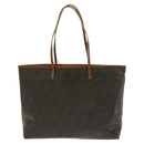FENDI Zucca Canvas Tote Bag Coated Canvas Brown Khaki Auth 117322-2