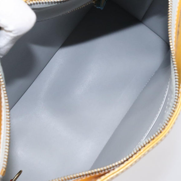 LOUIS VUITTON Monogram Vernis Houston Hand Bag Gris M91053 LV Auth 117329