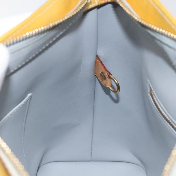 LOUIS VUITTON Monogram Vernis Houston Hand Bag Gris M91053 LV Auth 117329