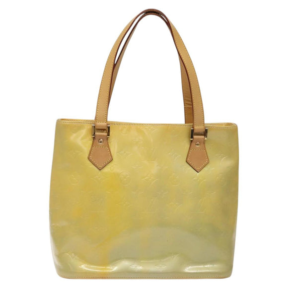 LOUIS VUITTON Monogram Vernis Houston Hand Bag Gris M91053 LV Auth 117329