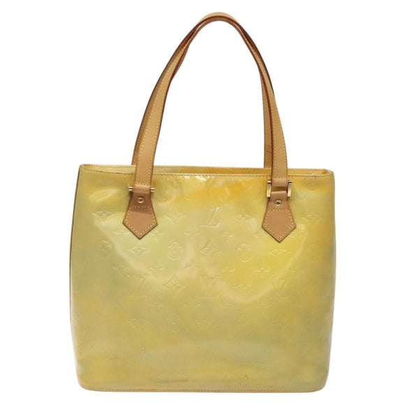 LOUIS VUITTON Monogram Vernis Houston Hand Bag Gris M91053 LV Auth 117329