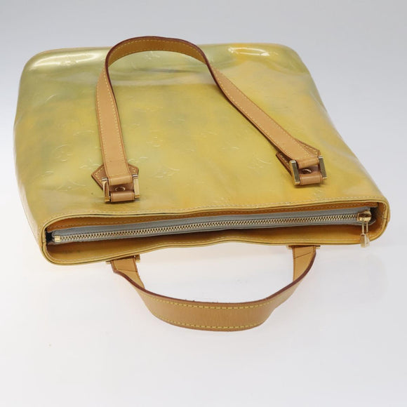 LOUIS VUITTON Monogram Vernis Houston Hand Bag Gris M91053 LV Auth 117329