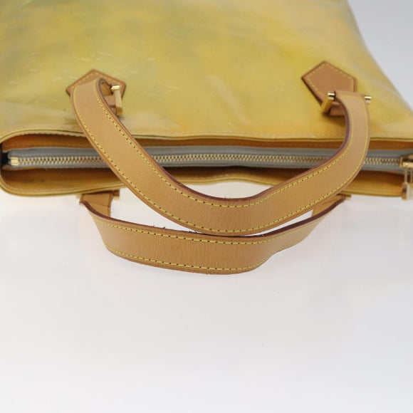 LOUIS VUITTON Monogram Vernis Houston Hand Bag Gris M91053 LV Auth 117329