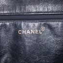 CHANEL COCO Mark Chain Tote Bag Caviar Skin Black CC Auth 117332-10