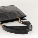CHANEL COCO Mark Chain Tote Bag Caviar Skin Black CC Auth 117332-7