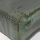 PRADA Hand Bag Nylon Khaki Silver Auth 117333-9