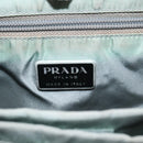 PRADA Hand Bag Nylon Khaki Silver Auth 117333-18