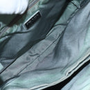 PRADA Hand Bag Nylon Khaki Silver Auth 117333-10