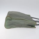 PRADA Hand Bag Nylon Khaki Silver Auth 117333-3