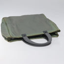 PRADA Hand Bag Nylon Khaki Silver Auth 117333-6