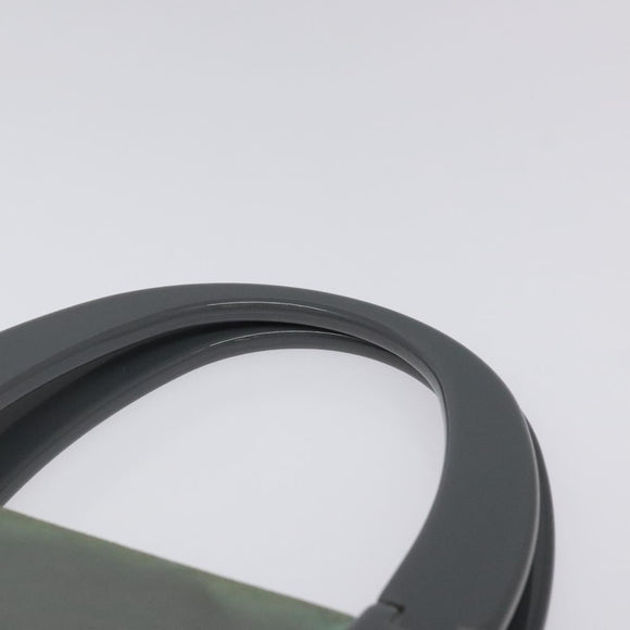 PRADA Hand Bag Nylon Khaki Silver Auth 117333