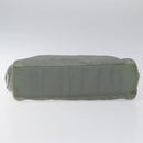 PRADA Hand Bag Nylon Khaki Silver Auth 117333-5