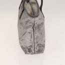 GUCCI GG Implementation Tote Bag Coated Canvas Silver Auth 117334-3