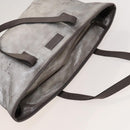 GUCCI GG Implementation Tote Bag Coated Canvas Silver Auth 117334-6