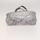 GUCCI GG Implementation Tote Bag Coated Canvas Silver Auth 117334-5