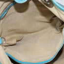 Christian Dior Canage Tote Bag Coated Canvas Blue Silver Auth 117361-20